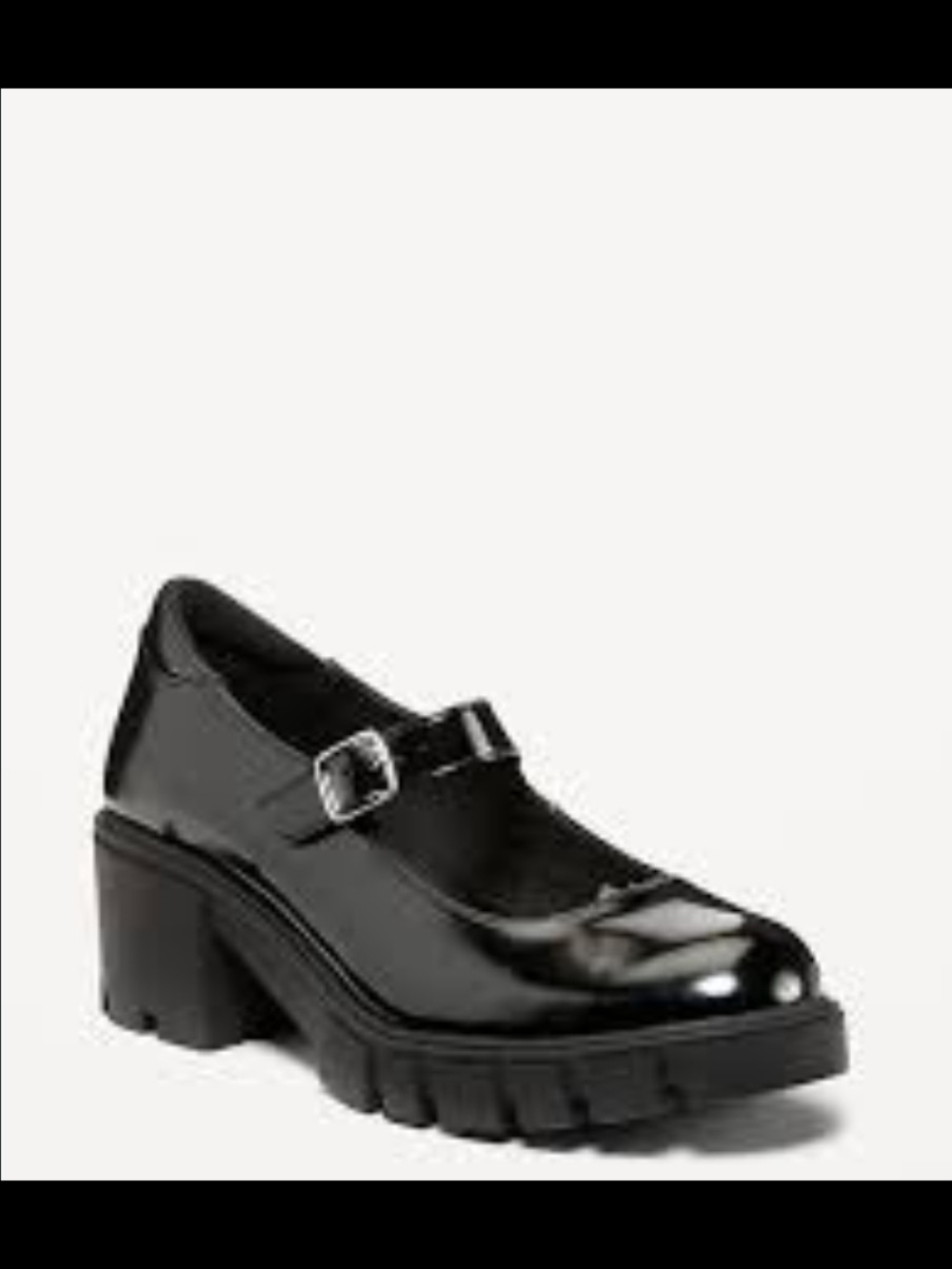 Classic Black Mary Jane Chunky Heel Shoes